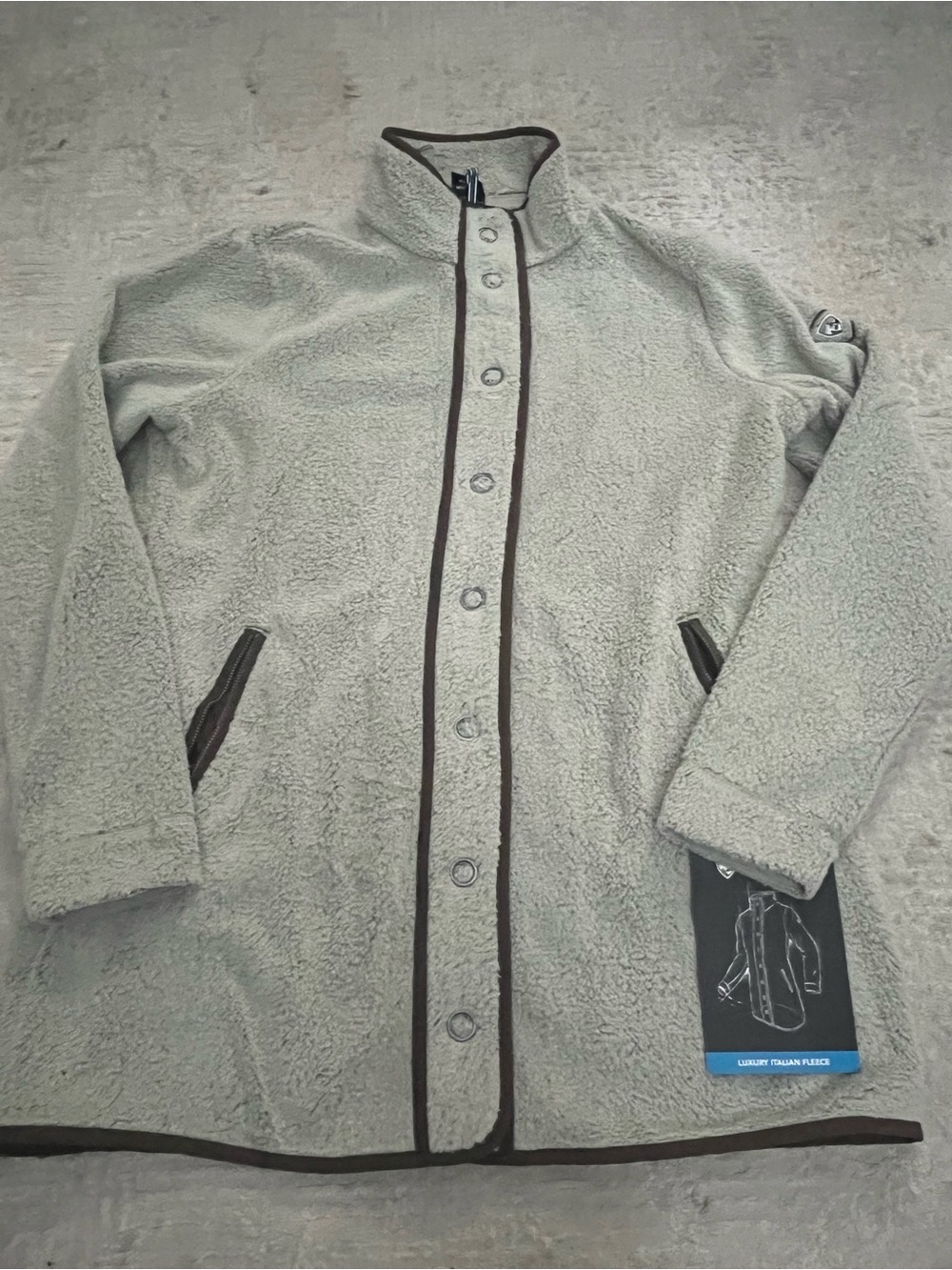 NWT Kuhl Klifton Long Length Fleece Button Up Jacket